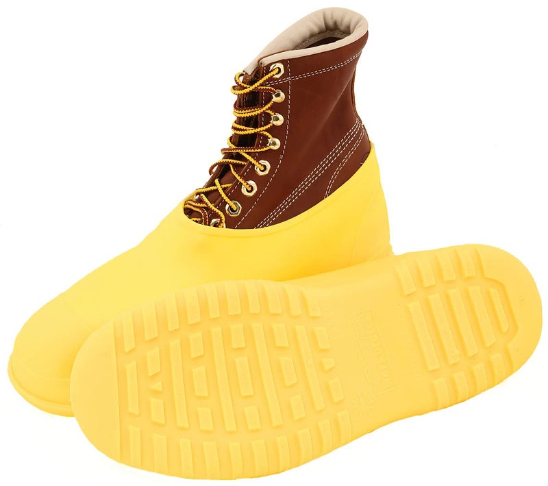 Tingley Workbrutes Hi-Top Work Style - Covers Work Shoe Up to Ankle - Yellow - Cleated Outsole, XS